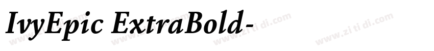IvyEpic ExtraBold字体转换